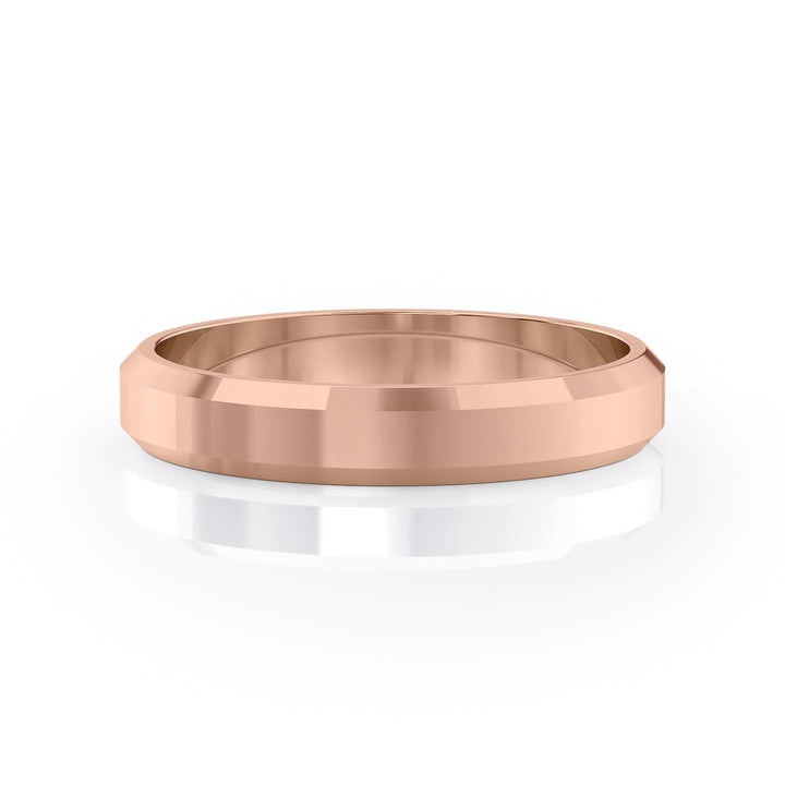 The Gabriel Wedding Bands Polished 18K Rose#material_18k-rose