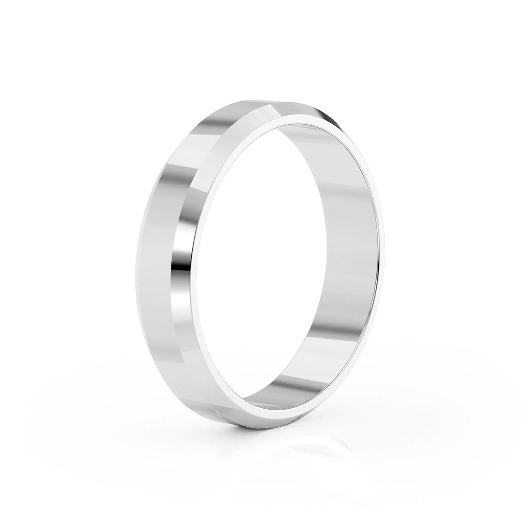 The Gabriel Wedding Bands Polished 14K White#material_14k-white