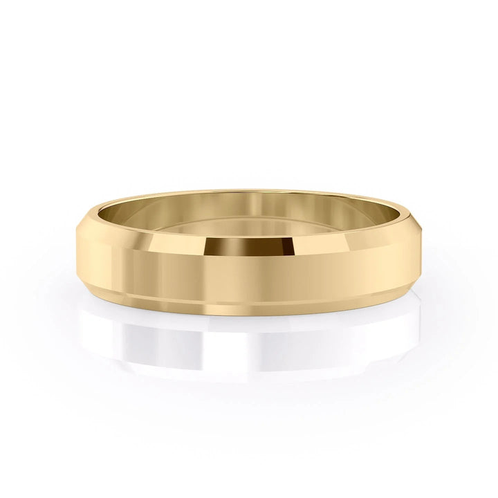 The Gabriel Wedding Bands Polished 18K Gold#material_18k-gold