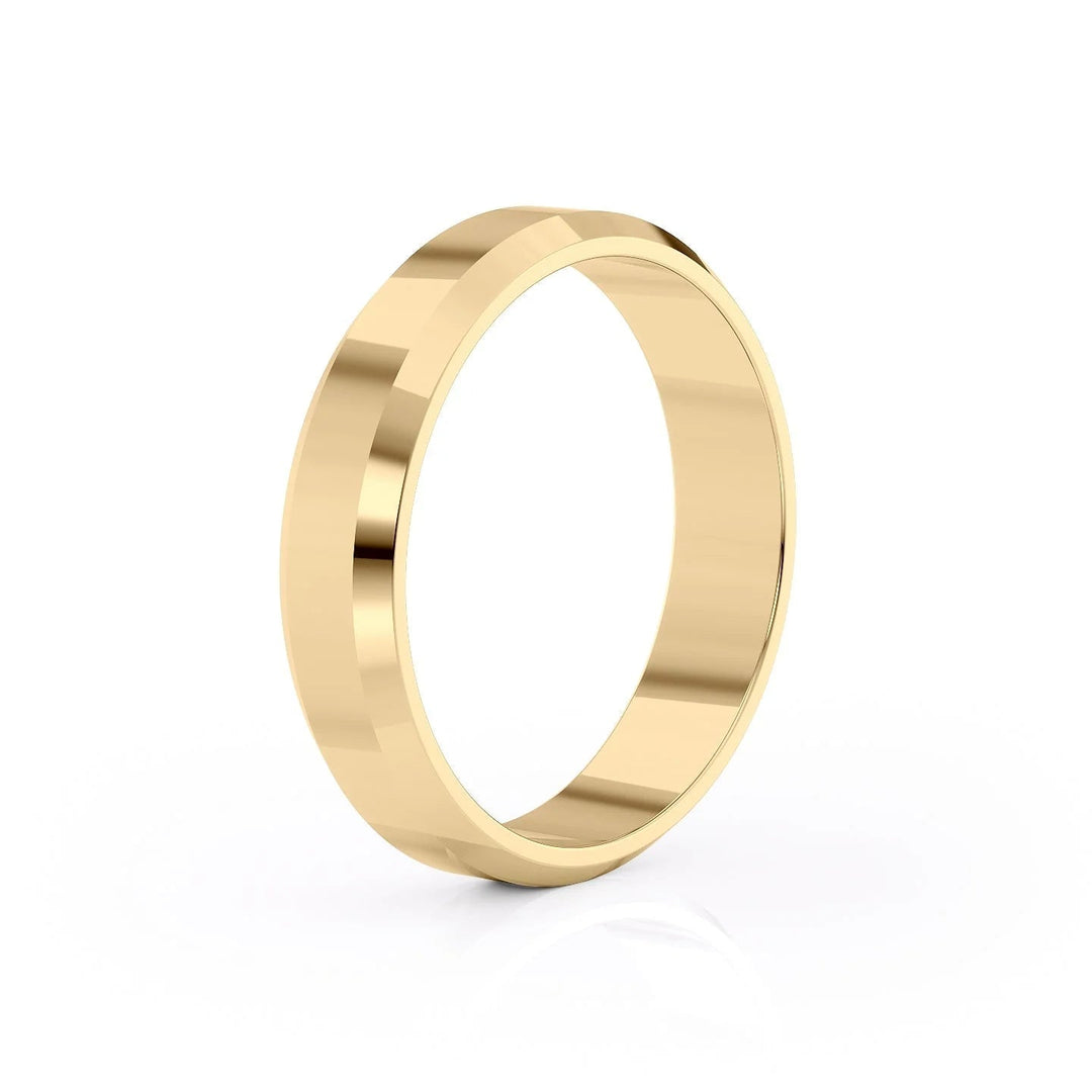 The Gabriel Wedding Bands Polished 18K Gold#material_18k-gold