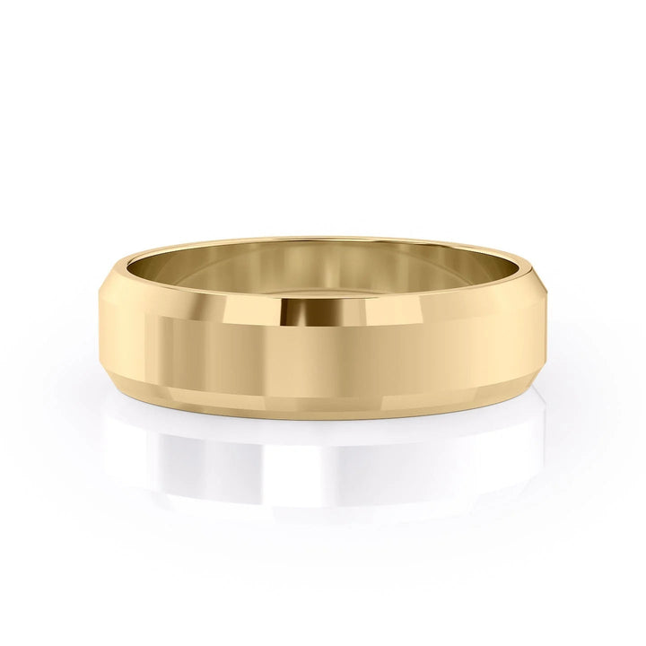 The Gabriel Wedding Bands Polished 14K Gold#material_14k-gold