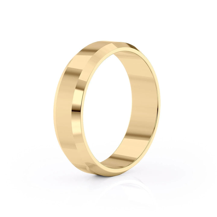 The Gabriel Wedding Bands Polished 14K Gold#material_14k-gold