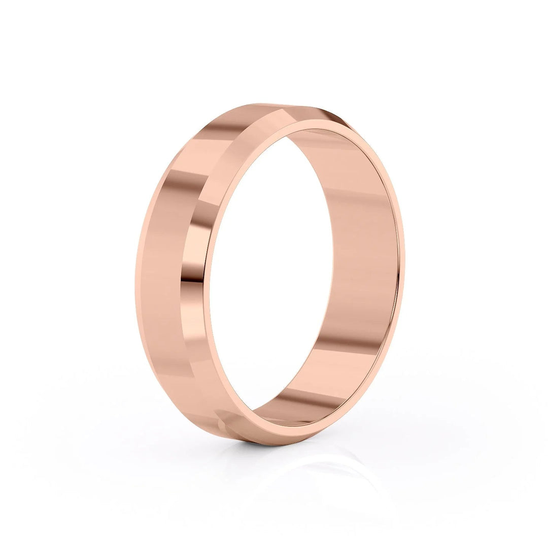 The Gabriel Wedding Bands Polished 14K Rose#material_14k-rose