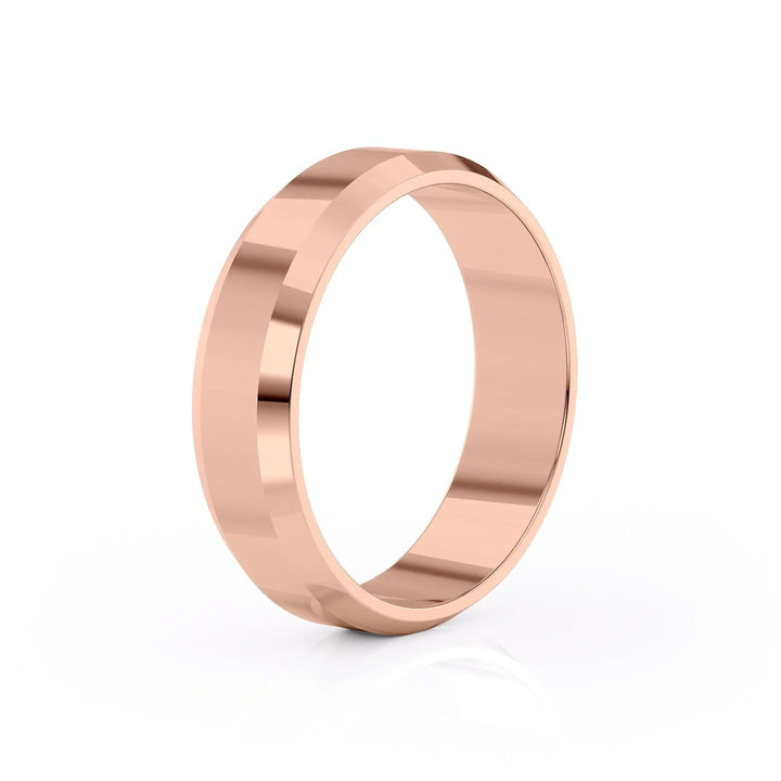 The Gabriel Wedding Bands Polished 14K Rose#material_14k-rose