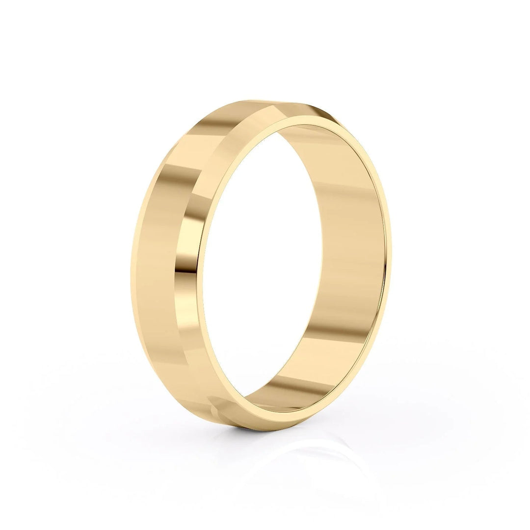 The Gabriel Wedding Bands Polished 18K Gold#material_18k-gold