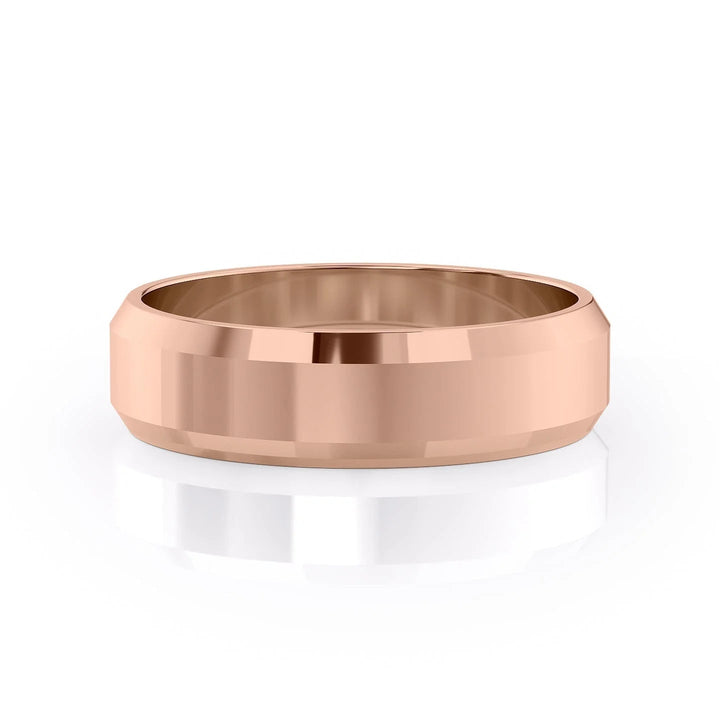 The Gabriel Wedding Bands Polished 18K Rose#material_18k-rose