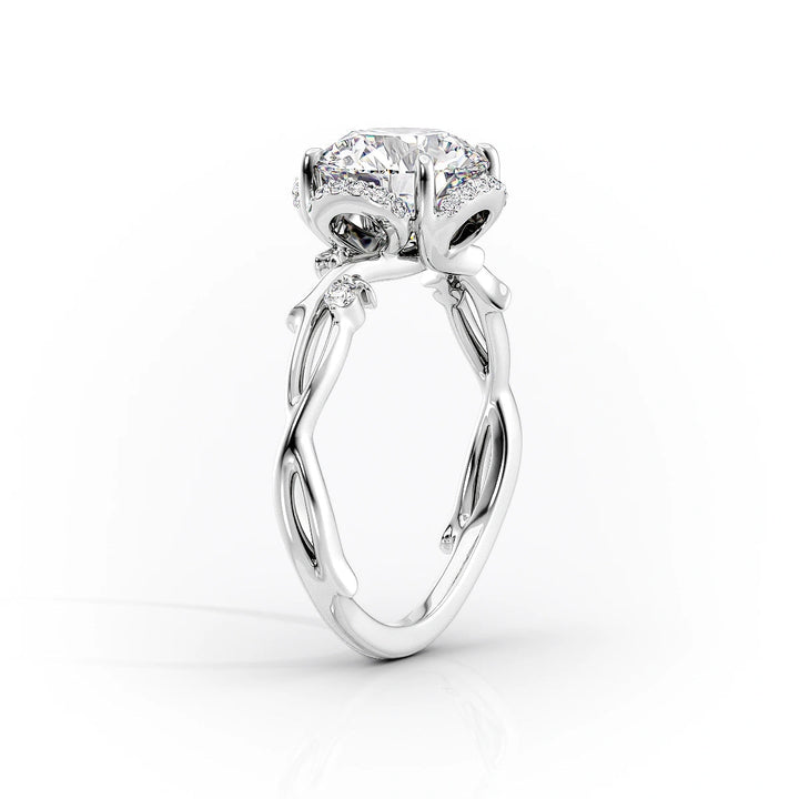 The Halo Coco Set With Cushion Halo Lab Diamond 1.5 Carat 14K White#material_14k-white