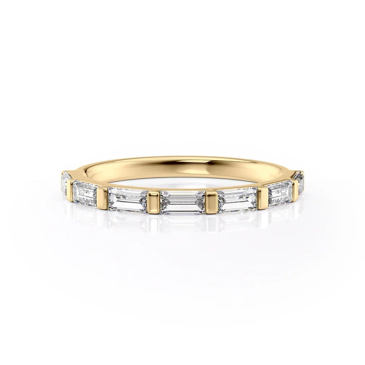 The Harmony Wedding Bands Diamonds Half Way 14K Gold#material_14k-gold