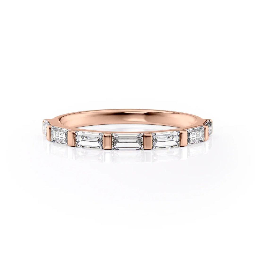 The Harmony Wedding Bands Diamonds Half Way 14K Rose#material_14k-rose