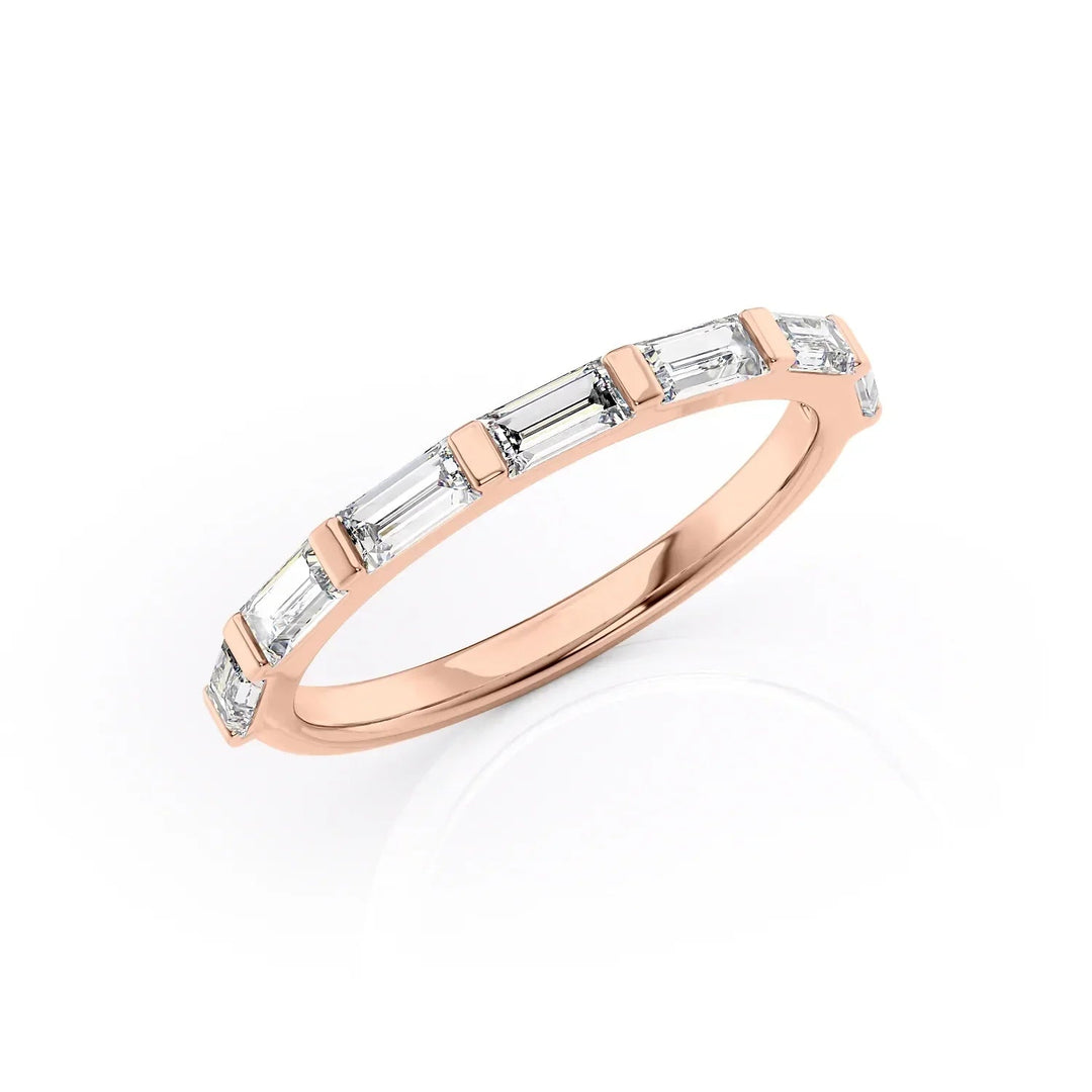 The Harmony Wedding Bands Diamonds Half Way 14K Rose#material_14k-rose