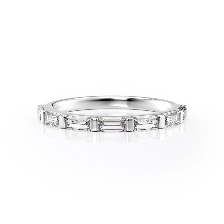 The Harmony Wedding Bands Diamonds Half Way#material_18k-white