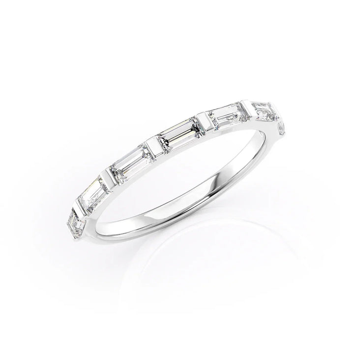 The Harmony Wedding Bands Diamonds Half Way#material_18k-white