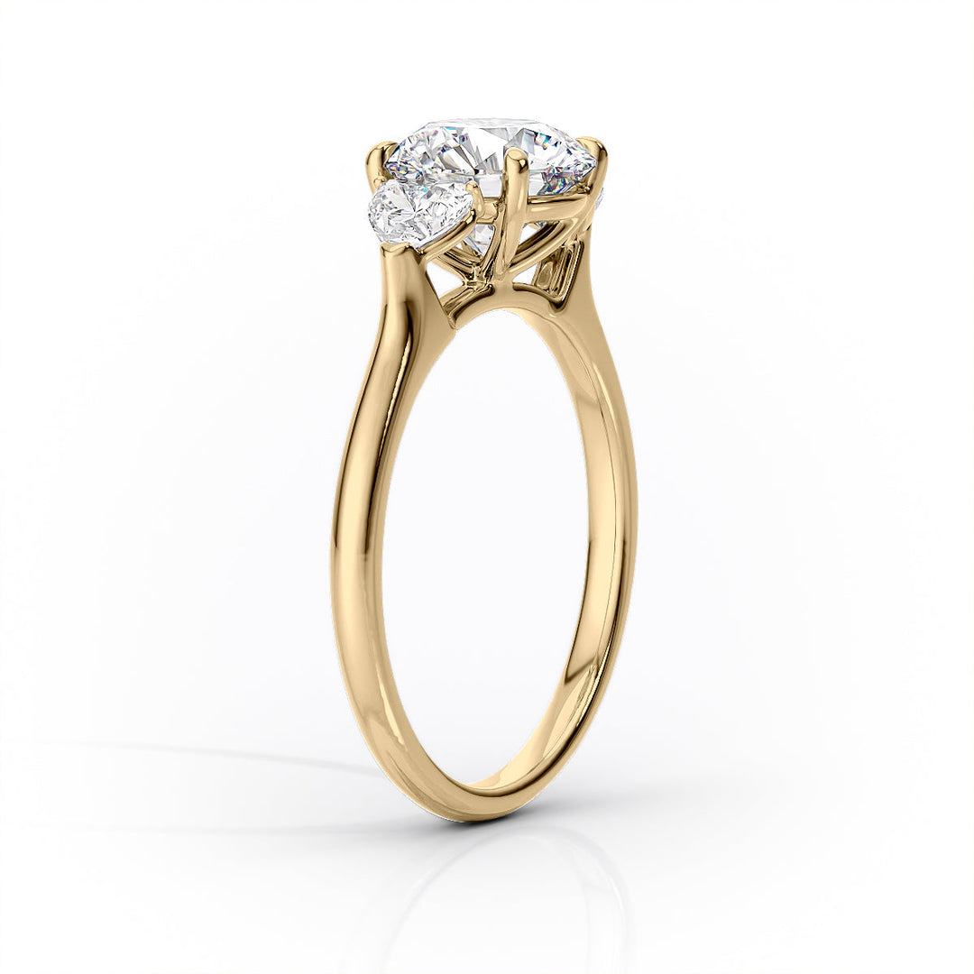 The Hearts Leona Set With Cushion Solitaire Lab Diamond 1.5 Carat 14K Gold#material_14k-gold