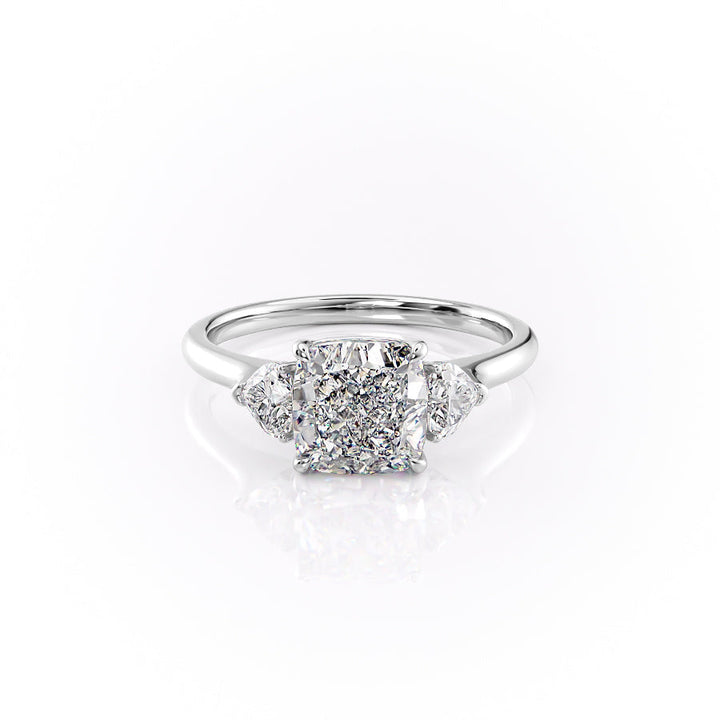 The Hearts Leona Set With Cushion Solitaire Moissanite#material_14k-white