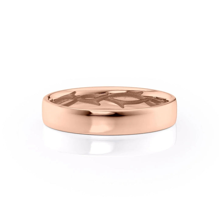 The Hidden Coco Cigar Wedding Bands 14K Rose#material_14k-rose