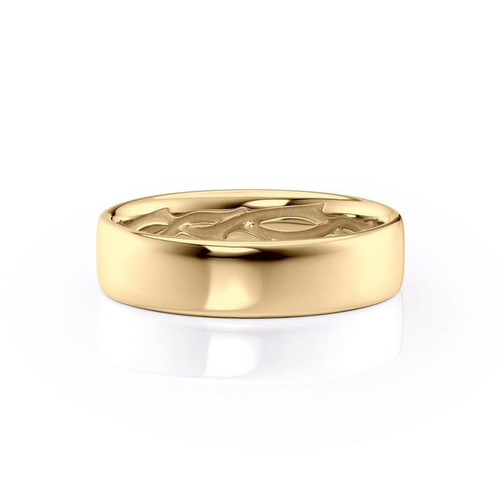 The Hidden Coco Cigar Wedding Bands 14K Gold#material_14k-gold