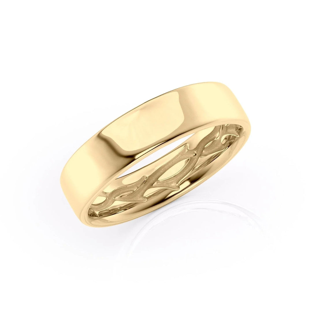 The Hidden Coco Cigar Wedding Bands 14K Gold#material_14k-gold