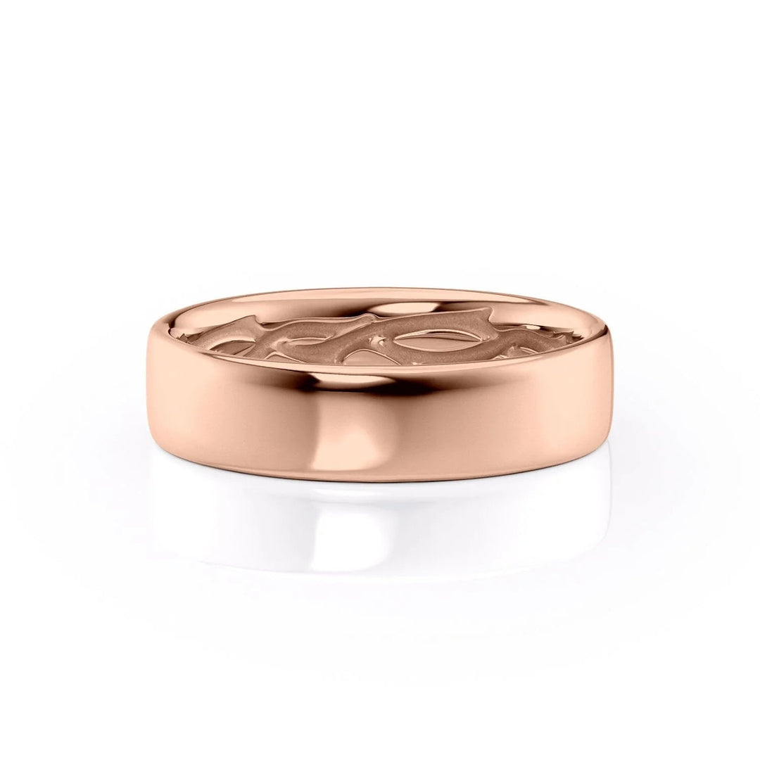 The Hidden Coco Cigar Wedding Bands 14K Rose#material_14k-rose