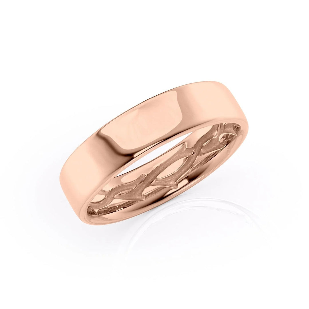 The Hidden Coco Cigar Wedding Bands 14K Rose#material_14k-rose