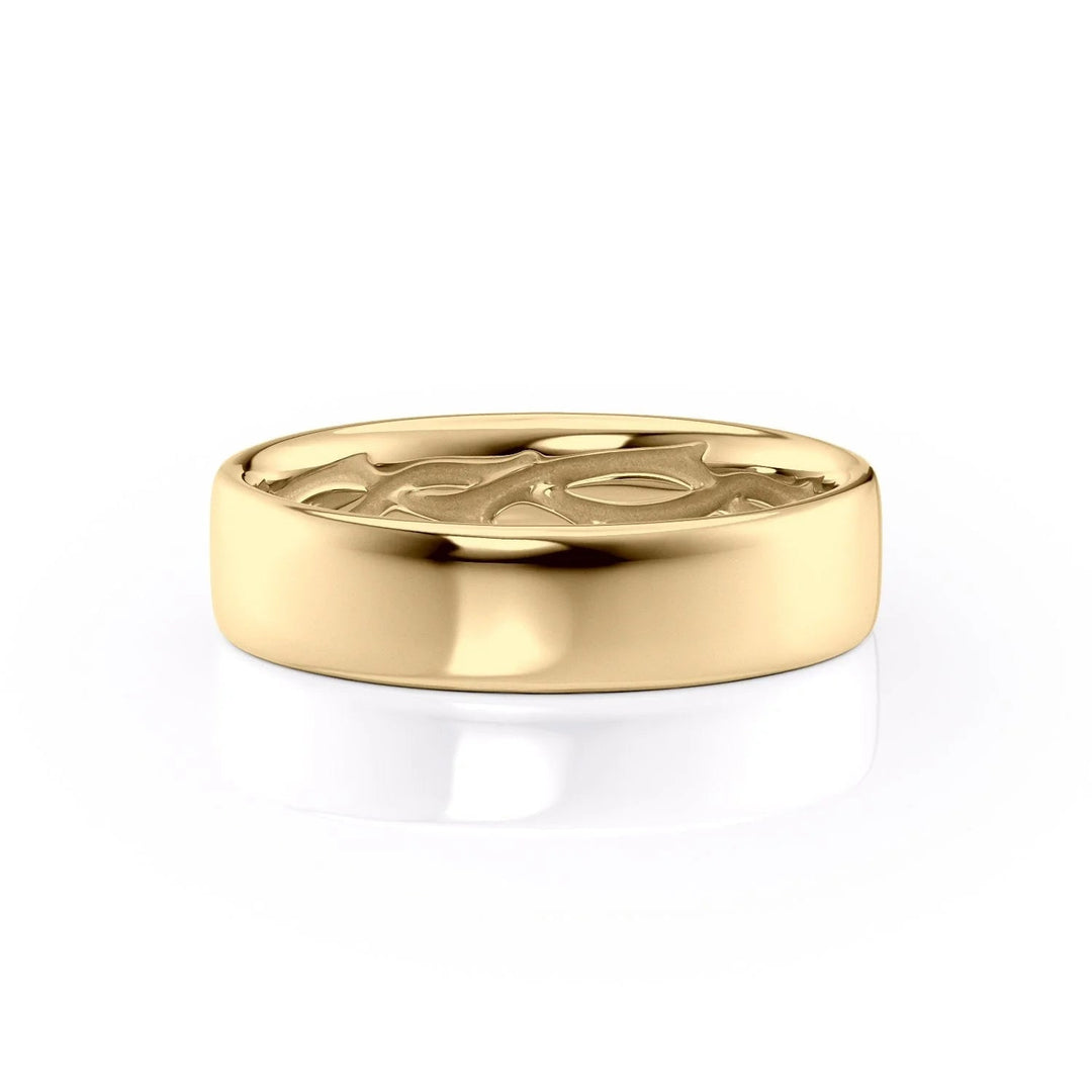 The Hidden Coco Cigar Wedding Bands 18K Gold#material_18k-gold