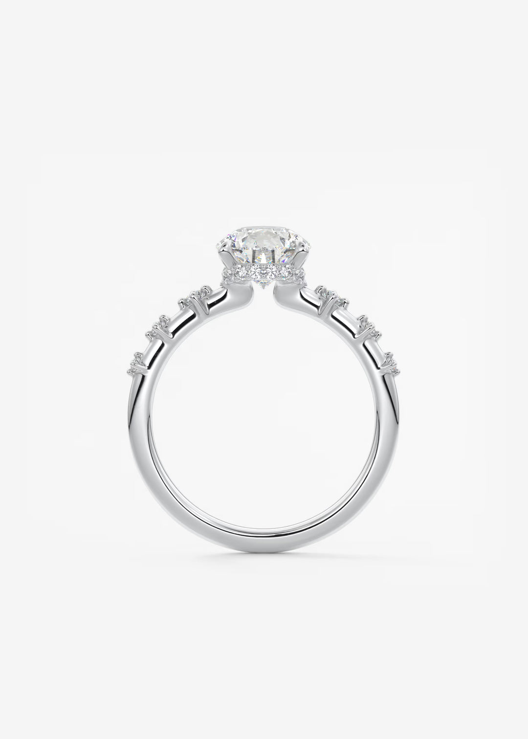 The Hidden Halo Celeste Pear Engagement Ring with Delicate Diamond Accents and Hidden Halo#material_white