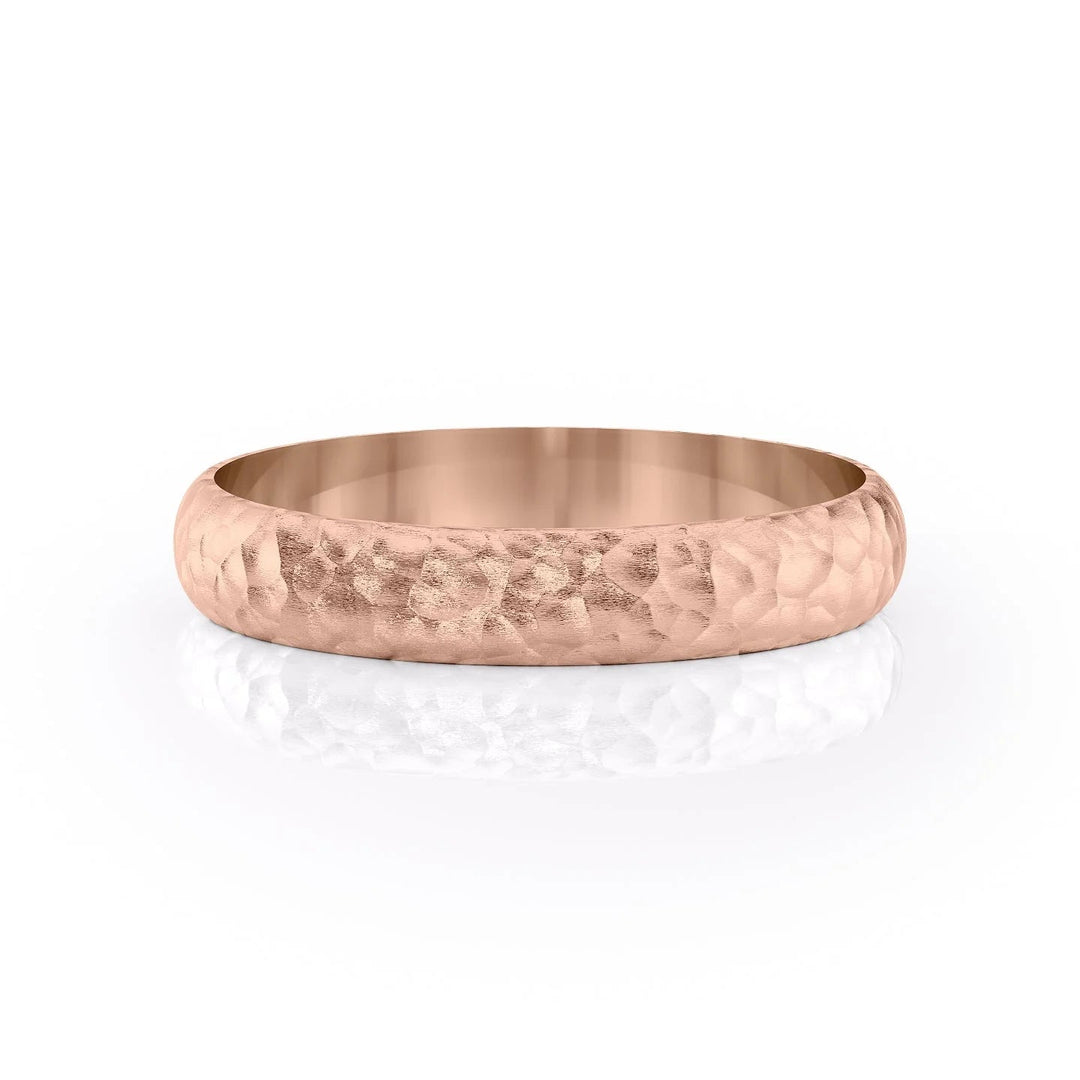 The Jameson Wedding Bands Hammered 14K Rose#material_14k-rose