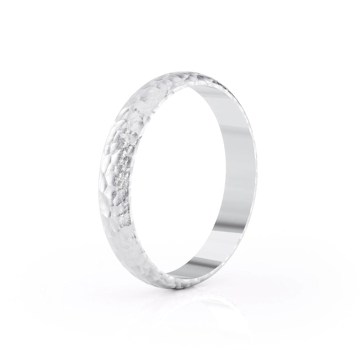 The Jameson Wedding Bands Hammered 14K White#material_14k-white