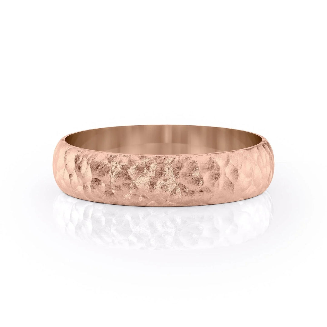 The Jameson Wedding Bands Hammered 14K Rose#material_14k-rose