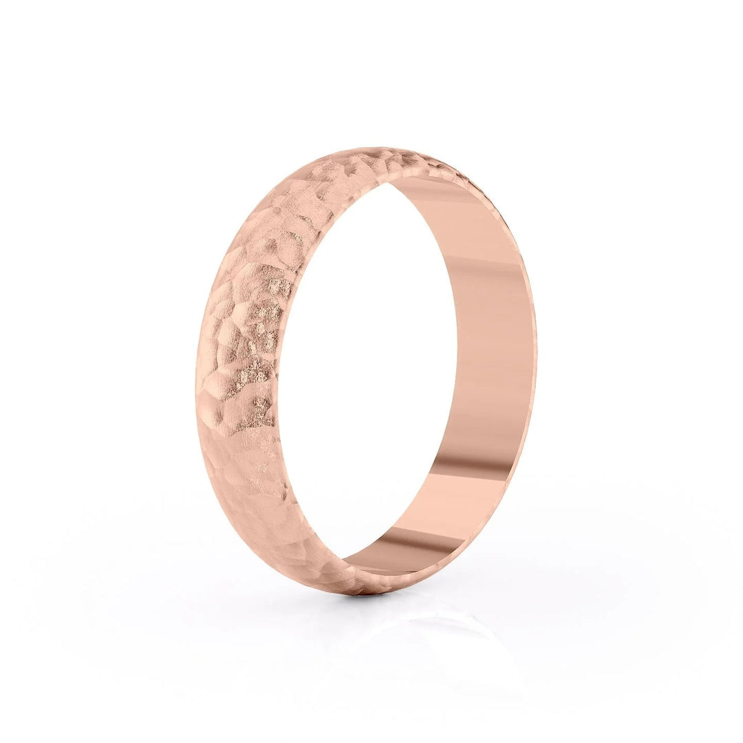 The Jameson Wedding Bands Hammered 14K Rose#material_14k-rose