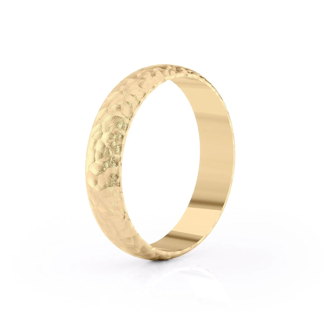 The Jameson Wedding Bands Hammered 18K Gold#material_18k-gold