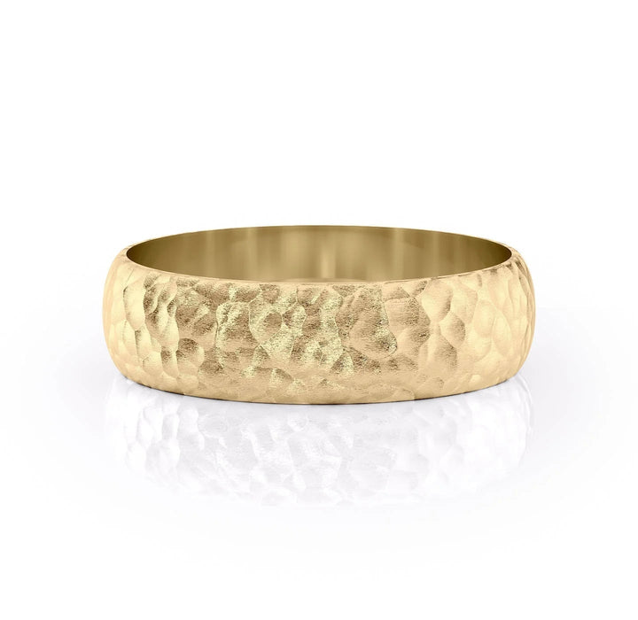 The Jameson Wedding Bands Hammered 14K Gold#material_14k-gold