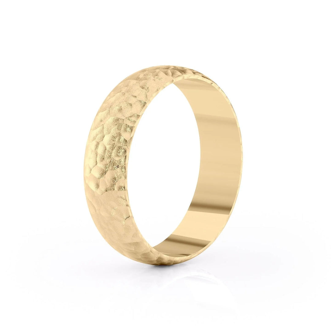 The Jameson Wedding Bands Hammered 14K Gold#material_14k-gold