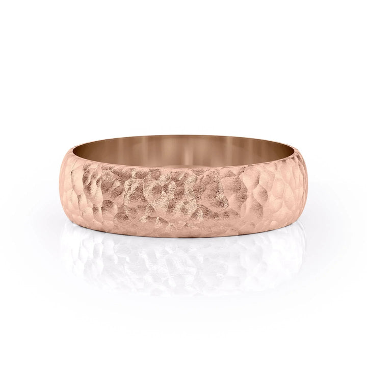 The Jameson Wedding Bands Hammered 14K Rose#material_14k-rose