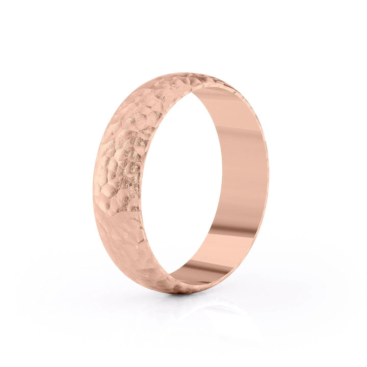 The Jameson Wedding Bands Hammered 14K Rose#material_14k-rose