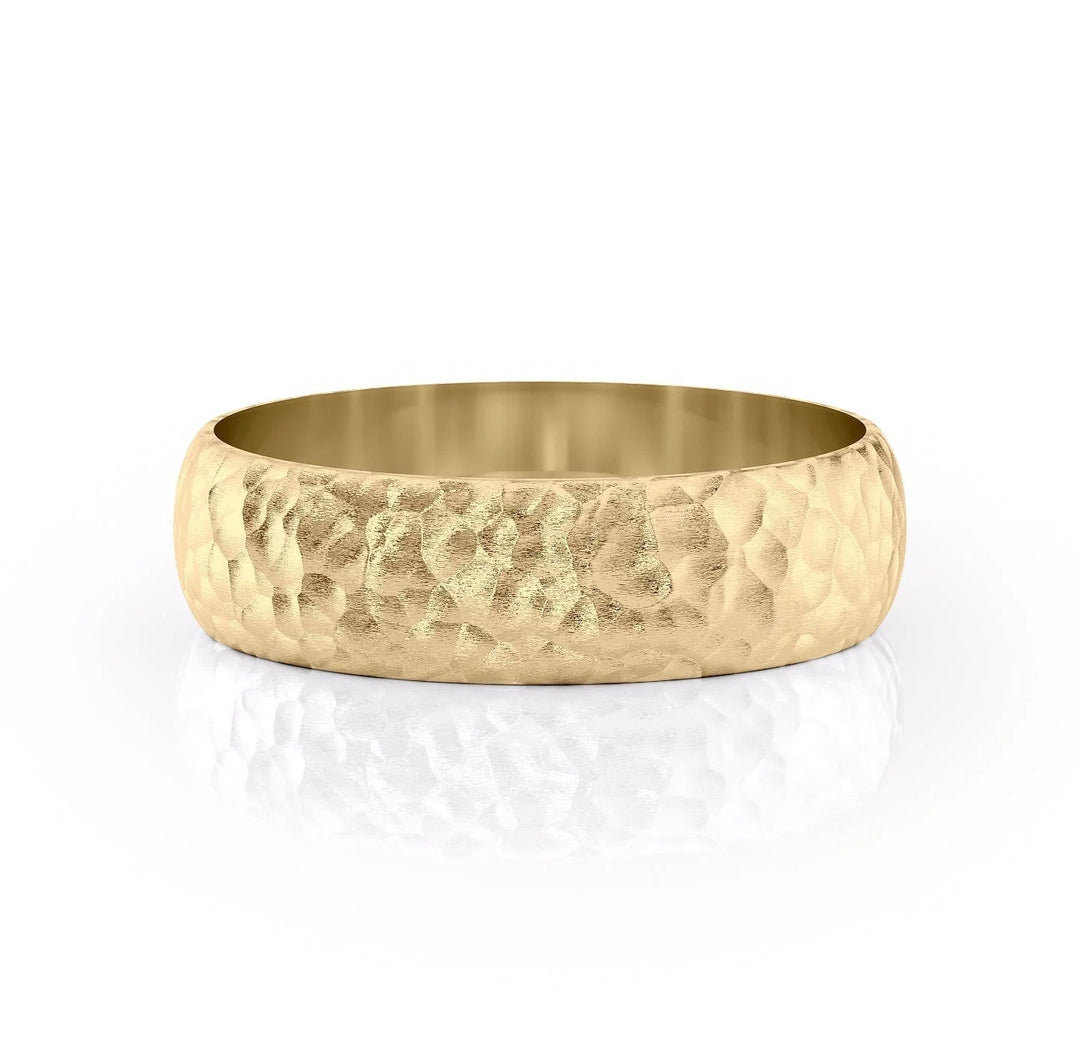 The Jameson Wedding Bands Hammered 18K Gold#material_18k-gold