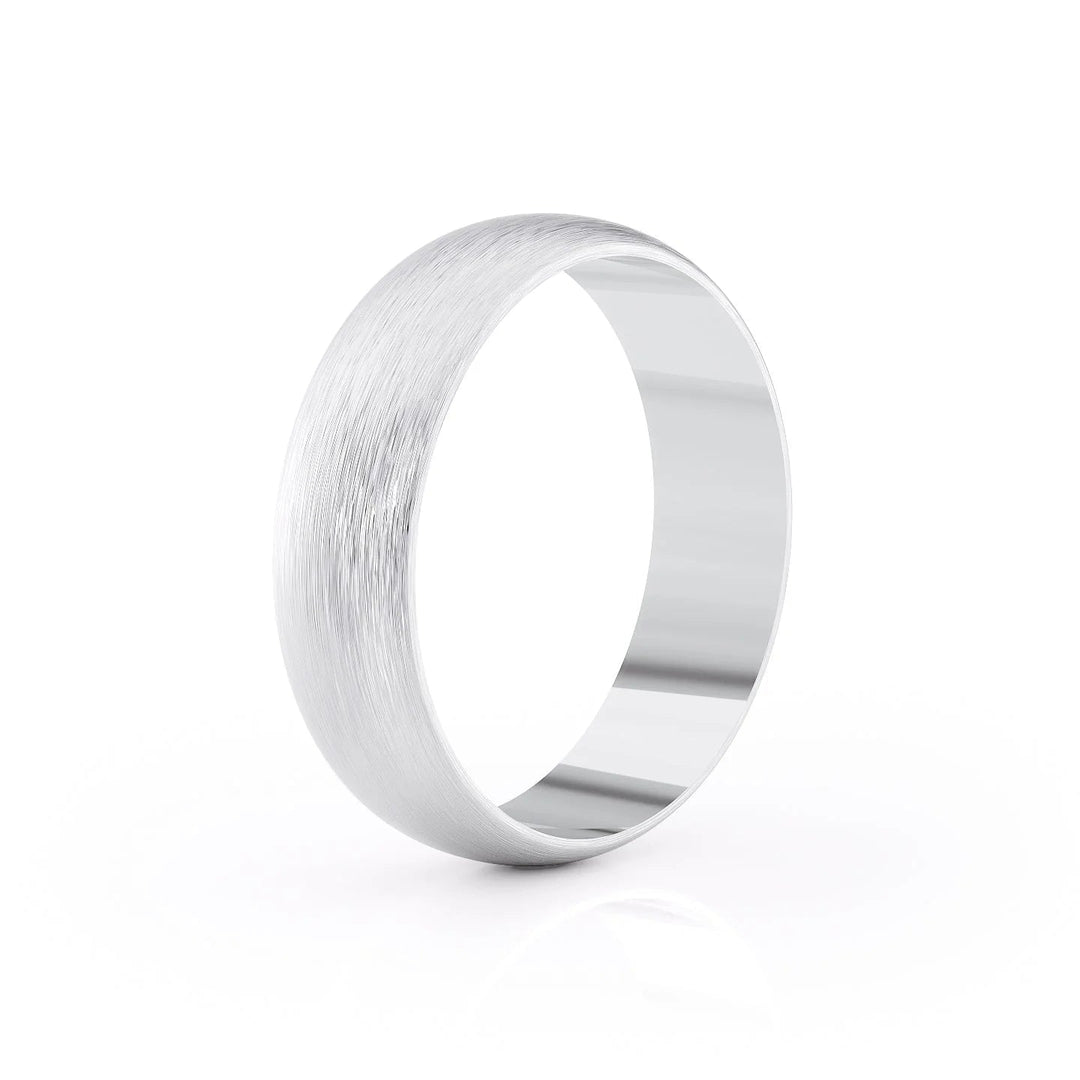 The Jameson Wedding Bands Matte 14K White#material_14k-white