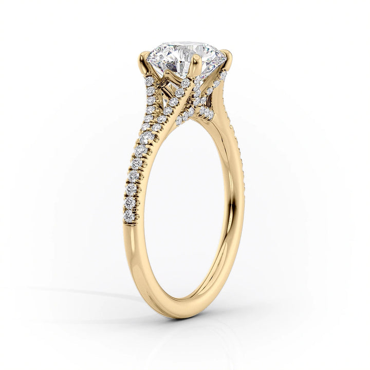 The Jessie Set With Cushion Pave Lab Diamond 1.5 Carat 14K Gold#material_14k-gold