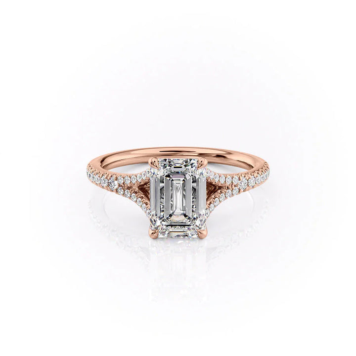 The Jessie Set With Emerald Pave Moissanite#material_14k-rose