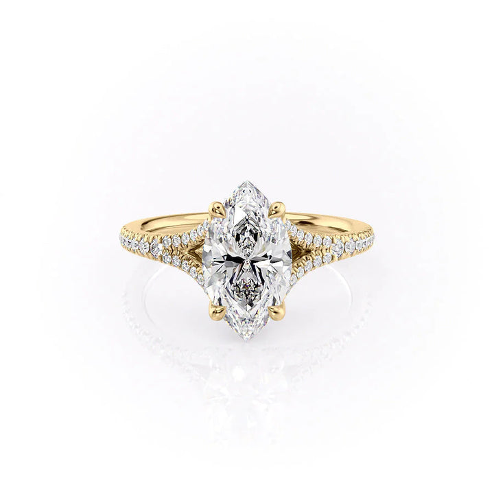 The Jessie Set With Marquise Pave Lab Diamond 1 Carat 14K Gold#material_14k-gold