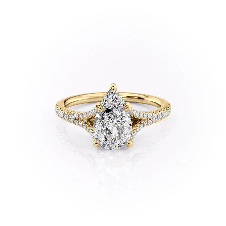 The Jessie Set With Pear Pave Lab Diamond 1 Carat 14K Gold#material_14k-gold