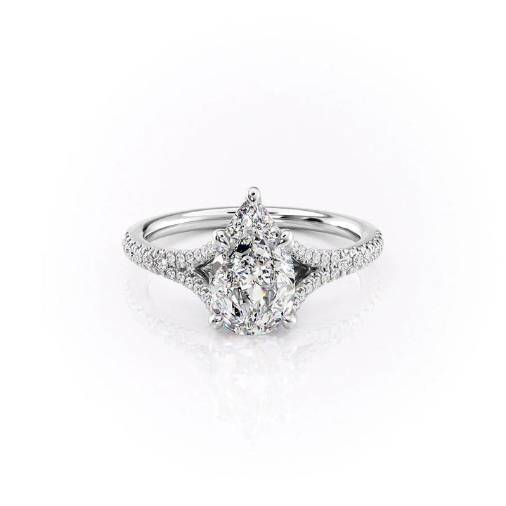 The Jessie Set With Pear Pave Moissanite#material_14k-white