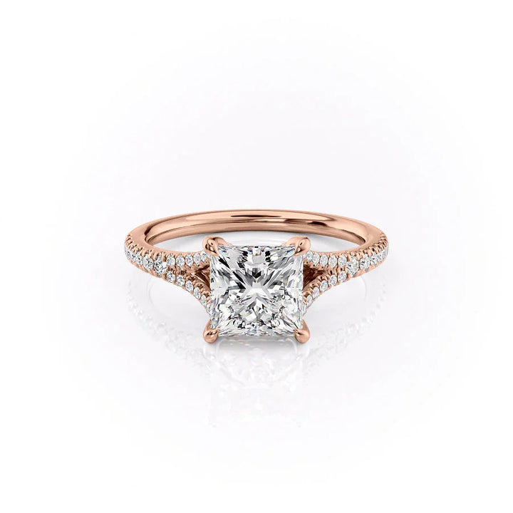 The Jessie Set With Princess Pave Moissanite#material_18k-rose