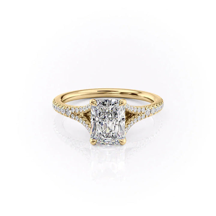 The Jessie Set With Radiant Pave Lab Diamond 1 Carat 14K Gold#material_14k-gold