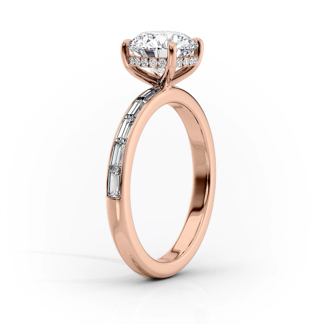 The Johanna Set With Cushion Side Stone Lab Diamond 1.5 Carat 14K Rose#material_14k-rose