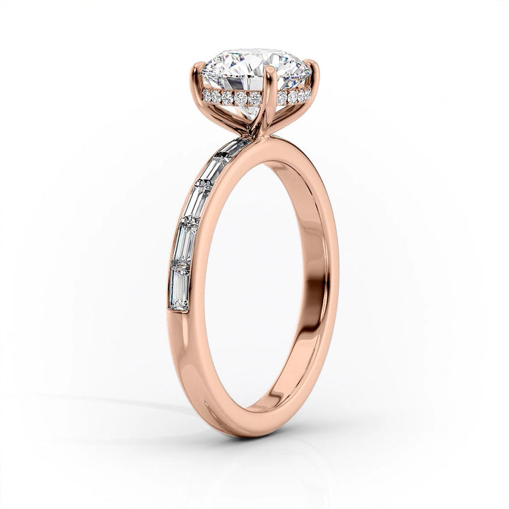 The Johanna Set With Cushion Side Stone Lab Diamond 1.5 Carat 14K Rose#material_14k-rose