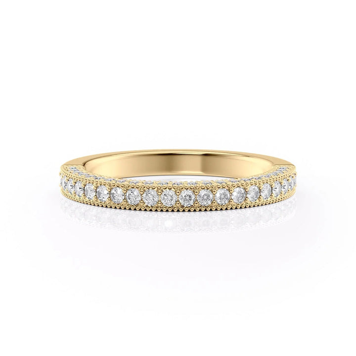 The Josephine Wedding Bands Diamonds Half Way 14K Gold#material_14k-gold