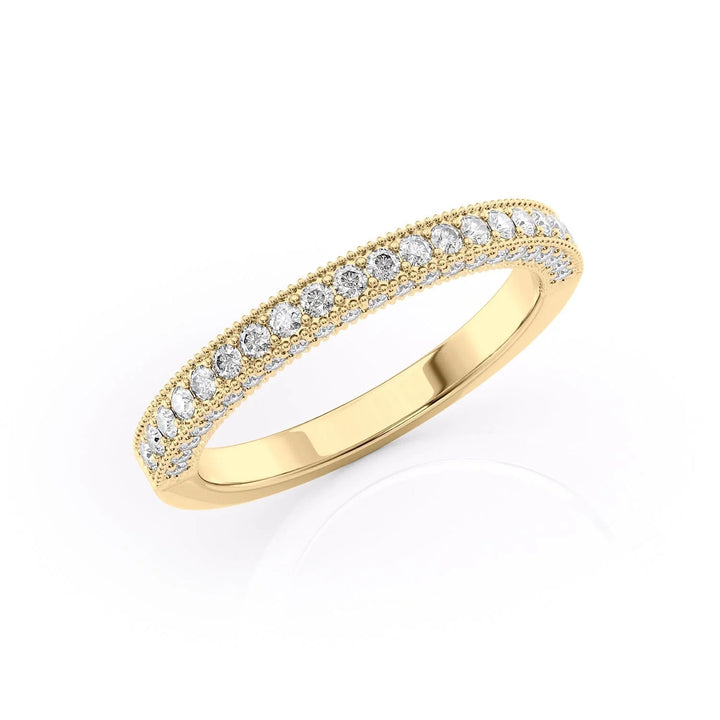 The Josephine Wedding Bands Diamonds Half Way 14K Gold#material_14k-gold