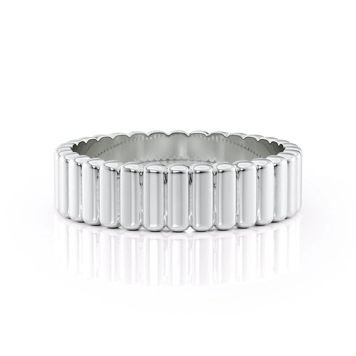 The Julian Wedding band #material_white