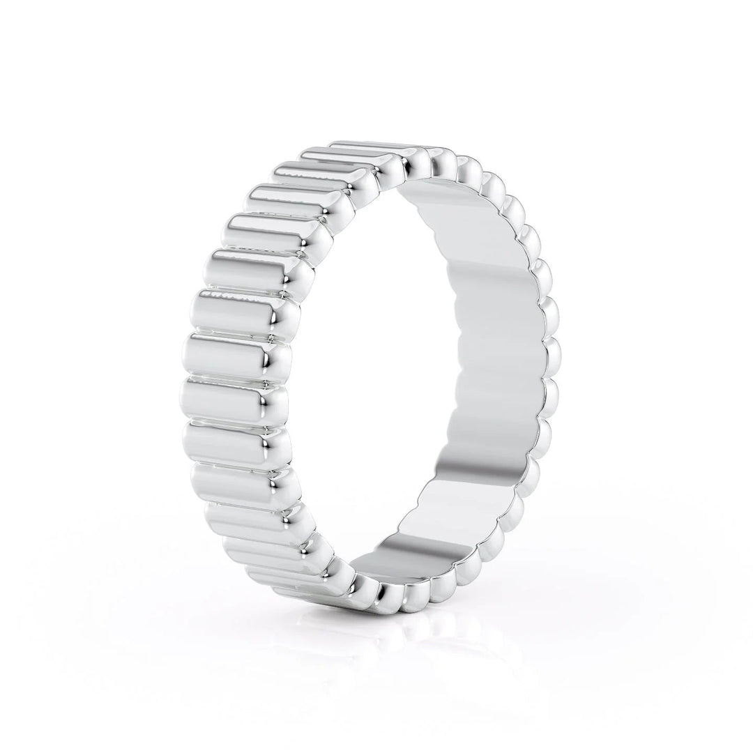 The Julian Wedding band #material_white