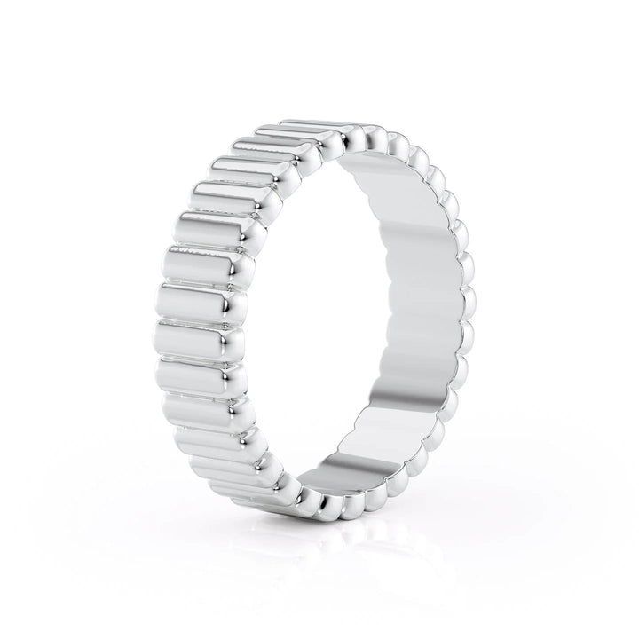 The Julian Wedding band #material_white